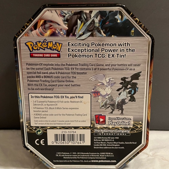 Pokémon TCG EX Tin - Black, White, Metallic Artwork - Picture 2 of 9